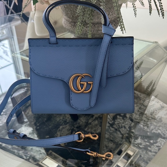 Gucci Handbags - Gucci baby blue top handle bag